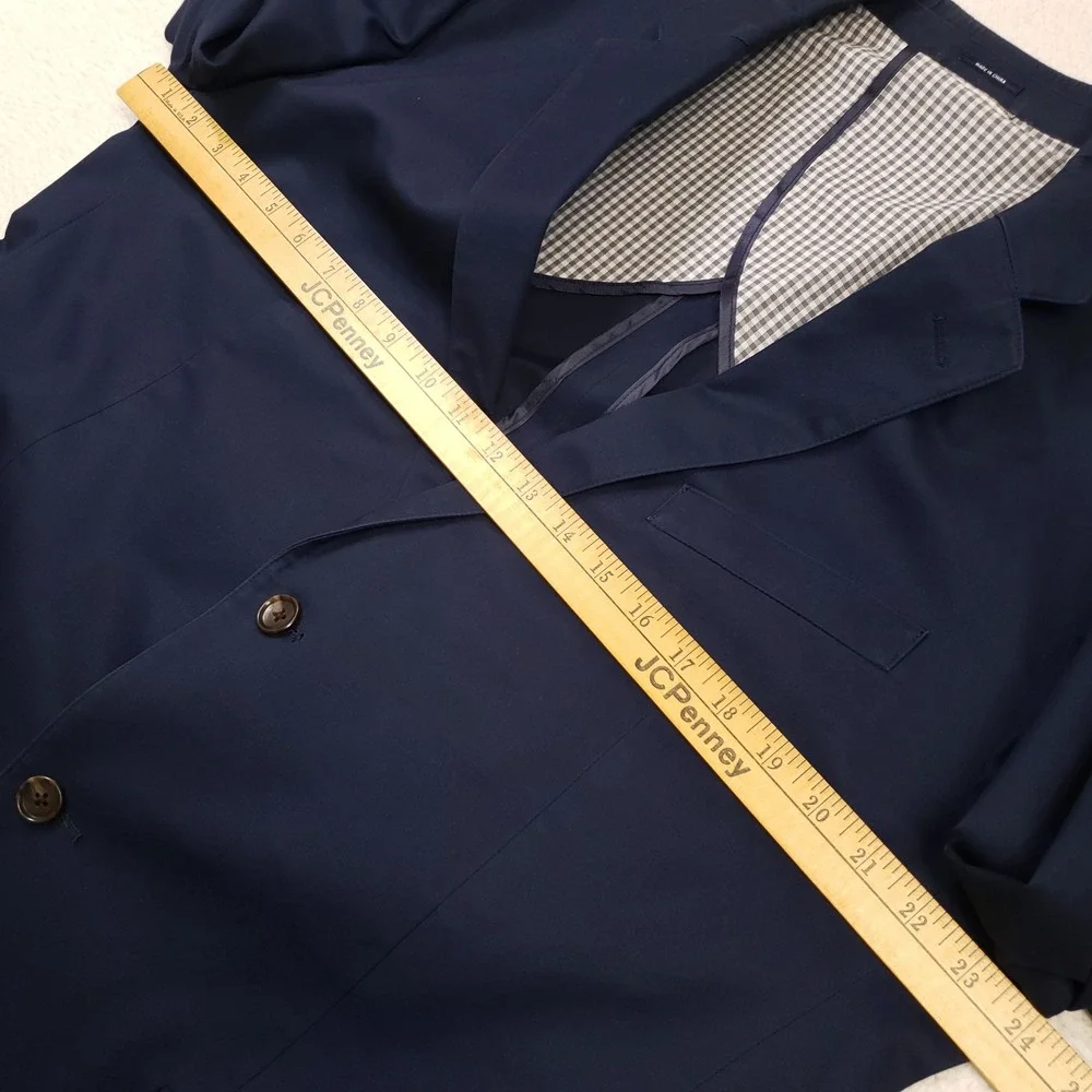 Bonobos Blazer Mens 46R Navy Blue Cotton Standard Fit Partially Lined Sport Coat